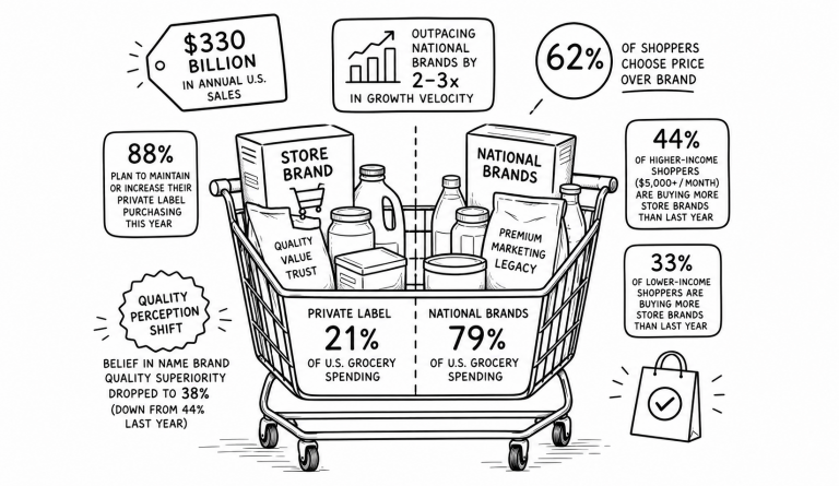 Private Label Is Eating Brand Loyalty. The Consumers Driving It Are Not Who Retailers Expected.
