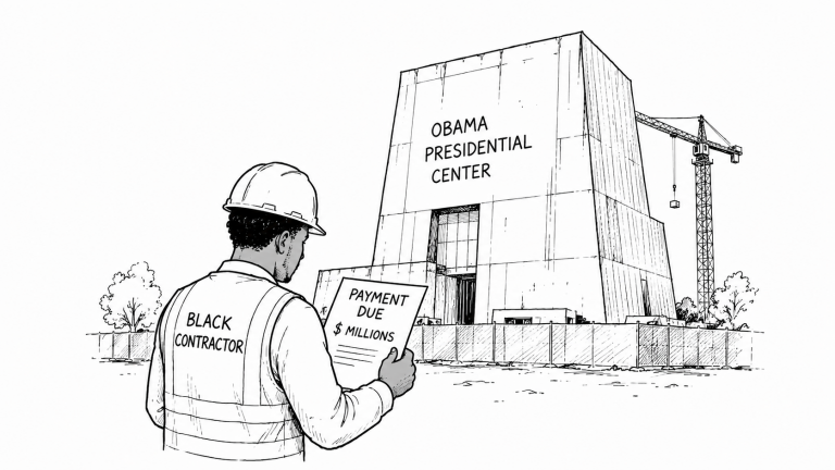 The Black Contractors the Obama Center Left Unpaid
