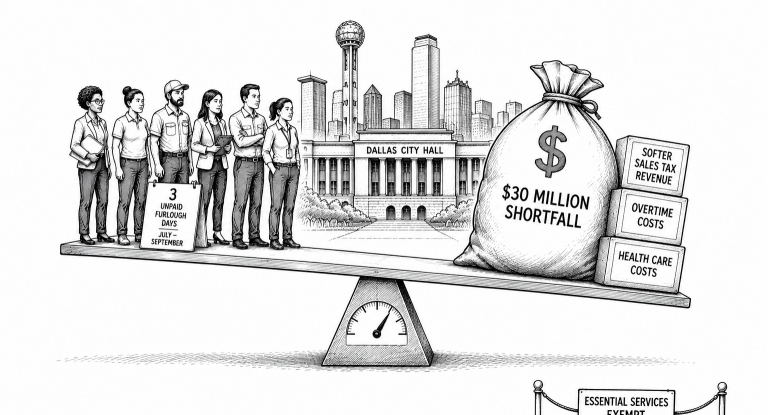 Dallas Furloughs 4,200 City Employees to Close $30 Million Budget Gap