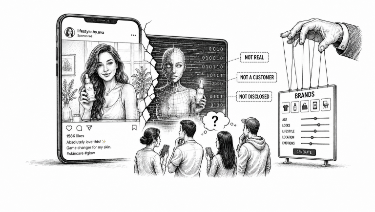 When the Influencer Is Not Real, the Trust Economy Breaks