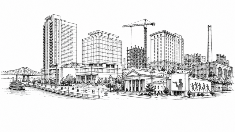 New Orleans’ River District shows redevelopment still depends on subsidy sequencing