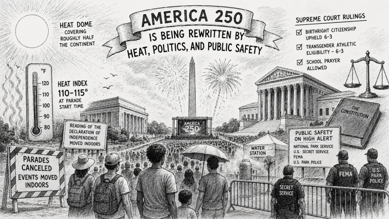 America 250 Is Being Rewritten by Heat, Politics, and Public Safety