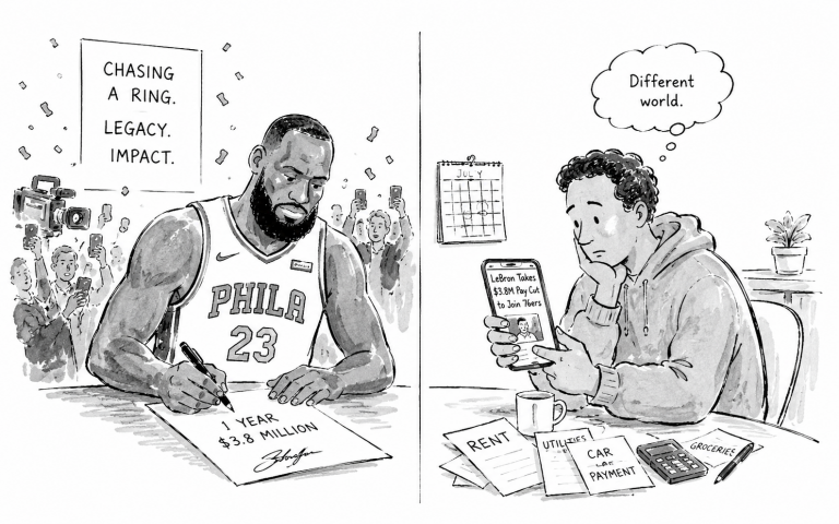 LeBron James Took $3.8 Million to Chase a Ring. The Lesson Doesn’t Transfer the Way People Think It Does.